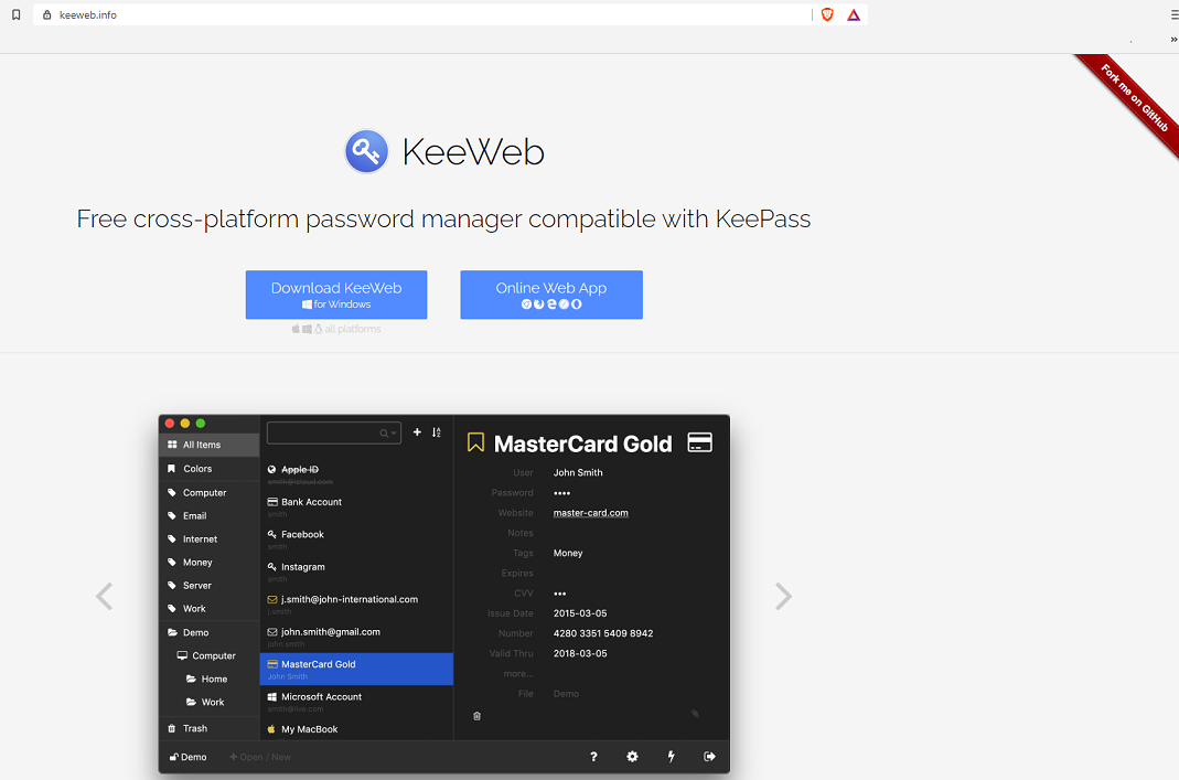 keeweb overview