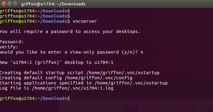 ubuntu start tightvnc server on boot