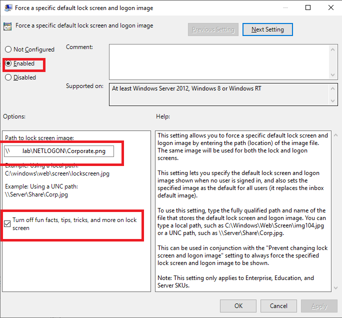 Windows 10 Customize The Login Screen On Windows 10 Using A Gpo Griffon S It Library